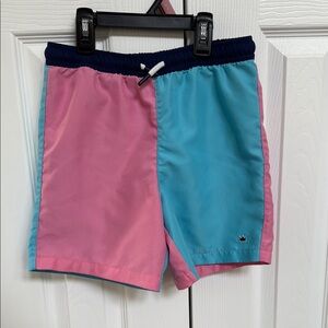 Boys Pink and Blue Swim Shorts Size Small Crown & Ivy
